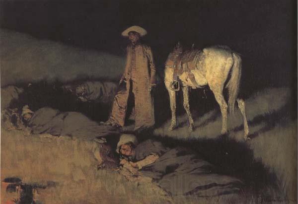 Frederic Remington In From the Night Herd (mk43) Spain oil painting art